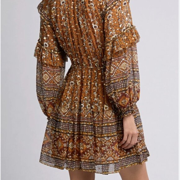 Ulla Johnson Erisa Mini Dress Ochre gold Size 2 - Picture 14 of 14